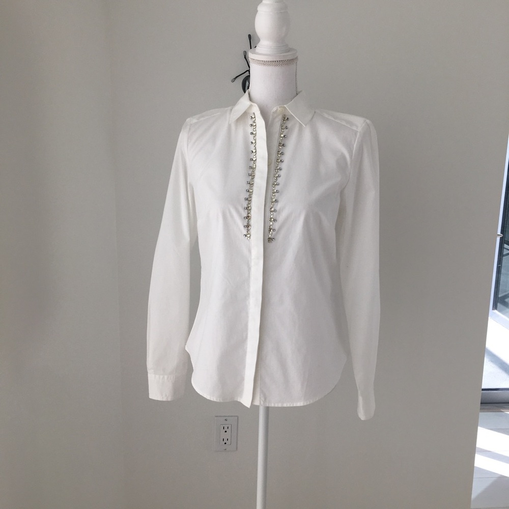 NAUTICA GLAMOUR OFFICE BUTTON SHIRT S